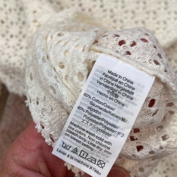 Texture & Thread Eyelet Flutter-Sleeve Top - Picture 6 of 6